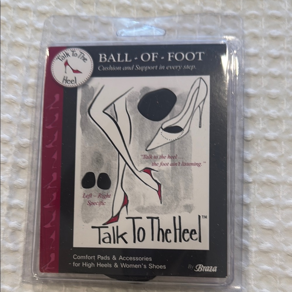 Talk to the Heel Ball of Foot Women's Shoe Pads - Black new